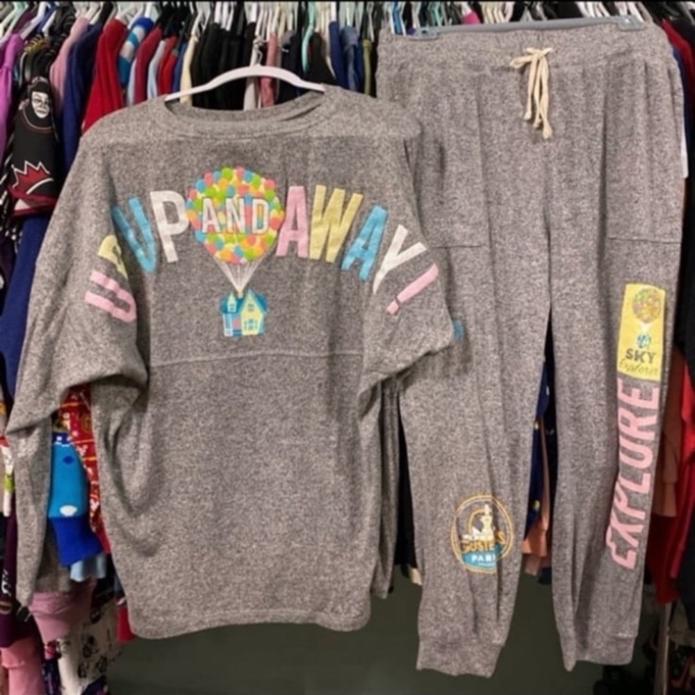Disney parks sweater joggers Pixar spirit jersey SET outfit bundle NWT